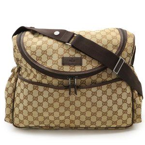 GUCCI Brown Leather Shoulder Bag